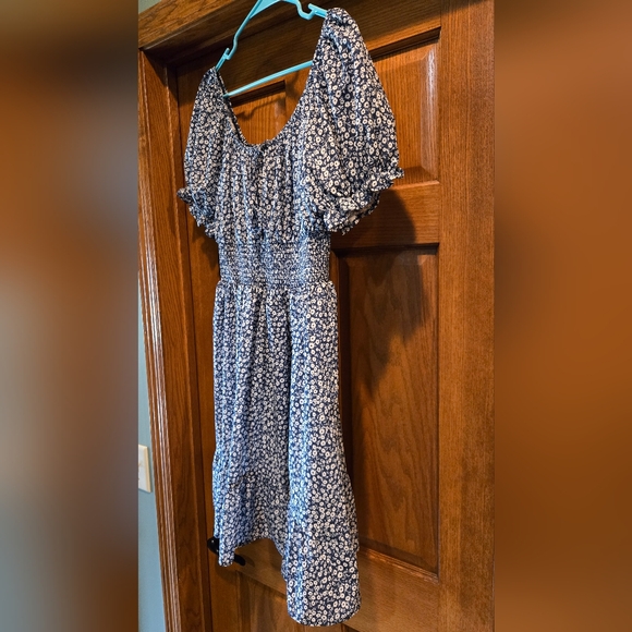 Shein, Women's size Large, Mini Dress,Blue Perfect Shape, Never Worn, Polyester - Picture 5 of 8